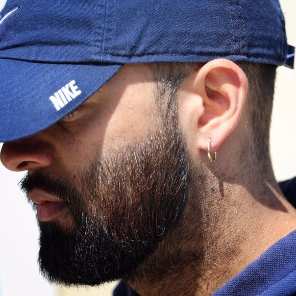 Solid Silver Gold Hoop Earrings Mens Women’s NEW - Picture 2 of 2